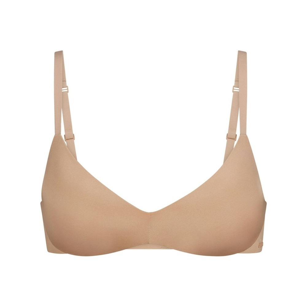 SKIMS Wireless Form Push- Up Plunge Bra- 32DD- Clay